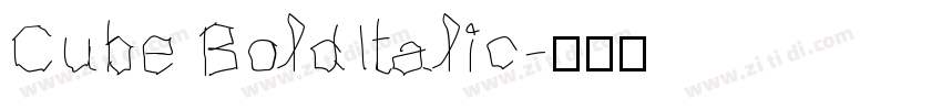 Cube BoldItalic字体转换